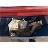 Image 2 : 2 BINS OF SCREWS, PARTS, STORE DISPLAY PIECES AND MORE