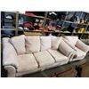 Image 1 : BEIGE MICROFIBER COUCH AND LOVESEAT SET