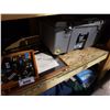 Image 2 : SHELF LOT OF FRAMED PRINTS AND WHEELED LOCKBOX
