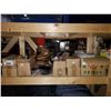 Image 2 : LARGE SHELF LOT OF DINNERWARE, SMALL CAST IRON PANS AND MORE