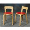 Image 1 : 1 par stolar "No 69" björk Alvar Aalto för Artek H 66 mindre slitage