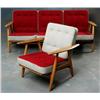 Image 1 : Soffa + fåtölj med originalplymåer som är vändbara Hans J Wegner för Getama Gedsted Denmark fåtölj H