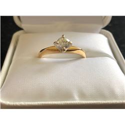 LADIES 14K / 18K WHITE & YELLOW GOLD RING DIAMOND SOLITAIRE - APPRAISED VALUE $3110.00