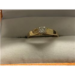 LADIES 14K  WHITE & YELLOW GOLD RING DIAMOND SOLITAIRE - APPRAISED VALUE $2700.00