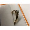 Image 3 : LADIES 14K  WHITE & YELLOW GOLD RING DIAMOND SOLITAIRE - APPRAISED VALUE $2700.00
