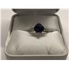 Image 1 : LADIES 14K  WHITE GOLD 12 DIAMOND & AMETHYST RING  - APPRAISED VALUE $1905.00