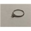 Image 4 : LADIES 10K  WHITE GOLD DIAMOND RING SOLITAIRE  - APPRAISED VALUE $1900.00