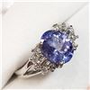 Image 3 : 14K TANZANITE(1.9CT) DIAMOND (0.2CT) RING