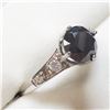 Image 2 : 14K BLACK DIAMOND TREATED (1.7CT) DIAMOND (0.14CT) RING