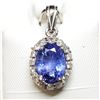 Image 1 : 14K TANZANITE (2CT) DIAMOND (0.24CT) PENDANT