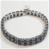 Image 1 : SILVER NATURAL SAPPHIRE 7.5" BRACELET