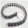 Image 2 : SILVER NATURAL SAPPHIRE 7.5" BRACELET