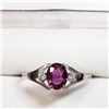 Image 1 : 10K  NATURAL RUBY(0.65CT) DIAMOND(0.04CT) RING