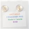 Image 2 : 14K DIAMOND (0.16CT) EARRINGS