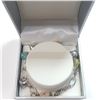 Image 2 : SILVER 7.5" GEMSTONE ITALIAN DESIGN BRACELET