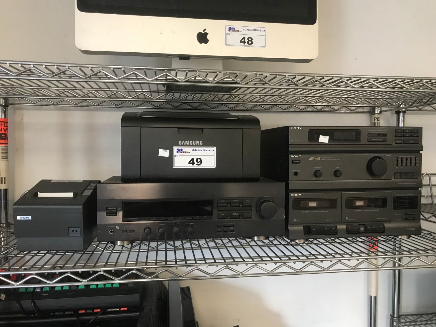 SONY LBT-V102 STEREO, EPSON LABEL MAKER, YAMAHA RX-396 RECEIVER ...