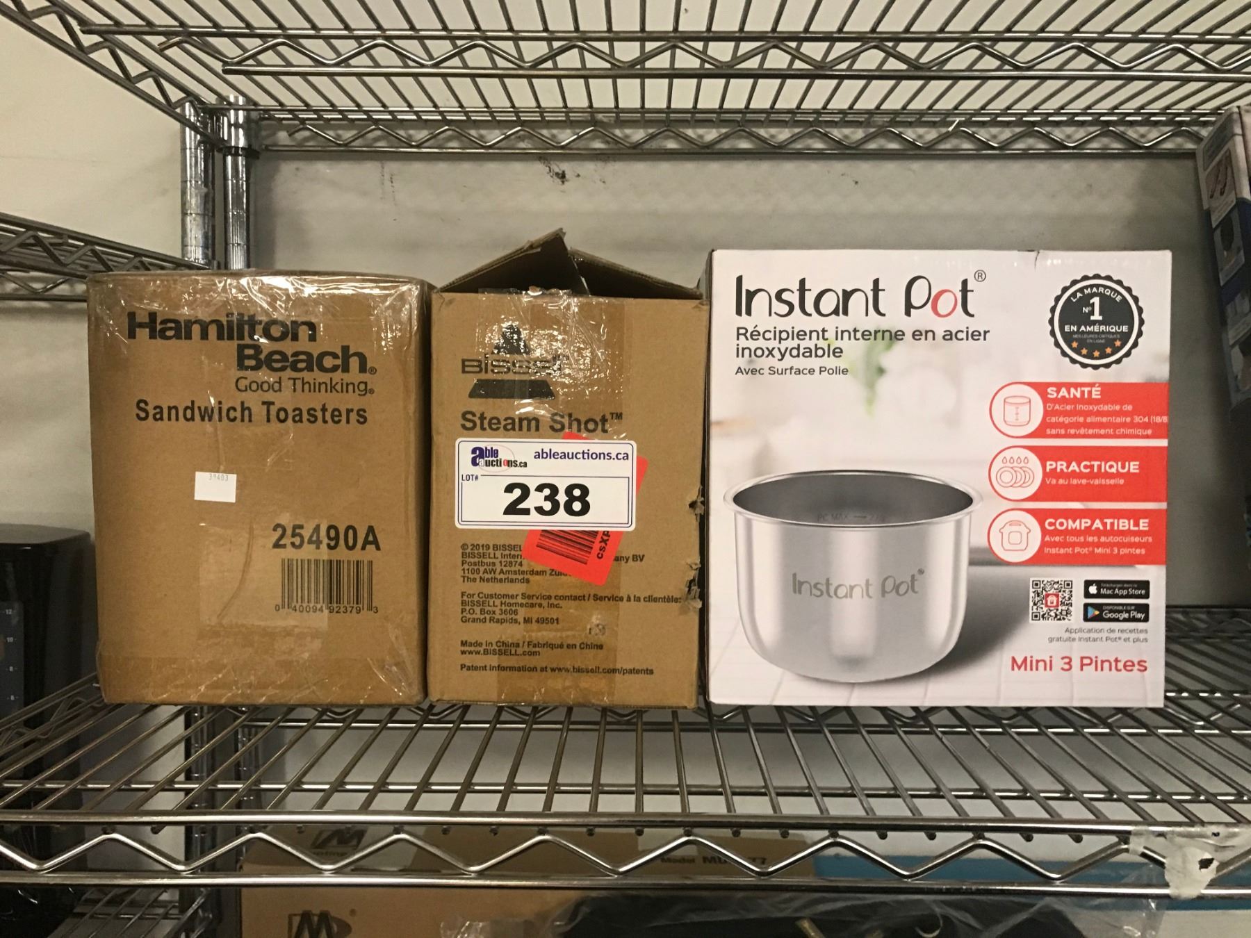 INSTANT POT STAINLESS STEEL 3 QUART INSERT, BISSEL STEAM SHOT, HAMILTON ...
