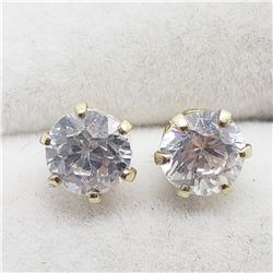 10K  CZ (6 CLAW SETTING) EARRINGS