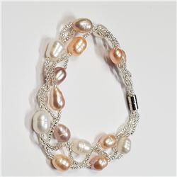 FRESH WATER PEARL MAGNETIC CLASP 12.33G BRACELET