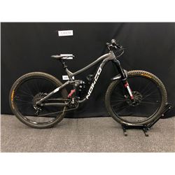 GREY AND BLACK NORCO RANGE 11 SPEED FULL SUSPENSION MOUNTAIN BIKE WITH FRONT AND REAR HYDRAULIC