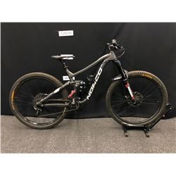 GREY AND BLACK NORCO RANGE 11 SPEED FULL SUSPENSION MOUNTAIN BIKE WITH FRONT AND REAR HYDRAULIC