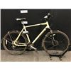 Image 1 : SAND YELLOW HARO BRIDGEPORT 21 SPEED FRONT SUSPENSION TRAIL BIKE WITH FRONT AND REAR DISC BRAKES,