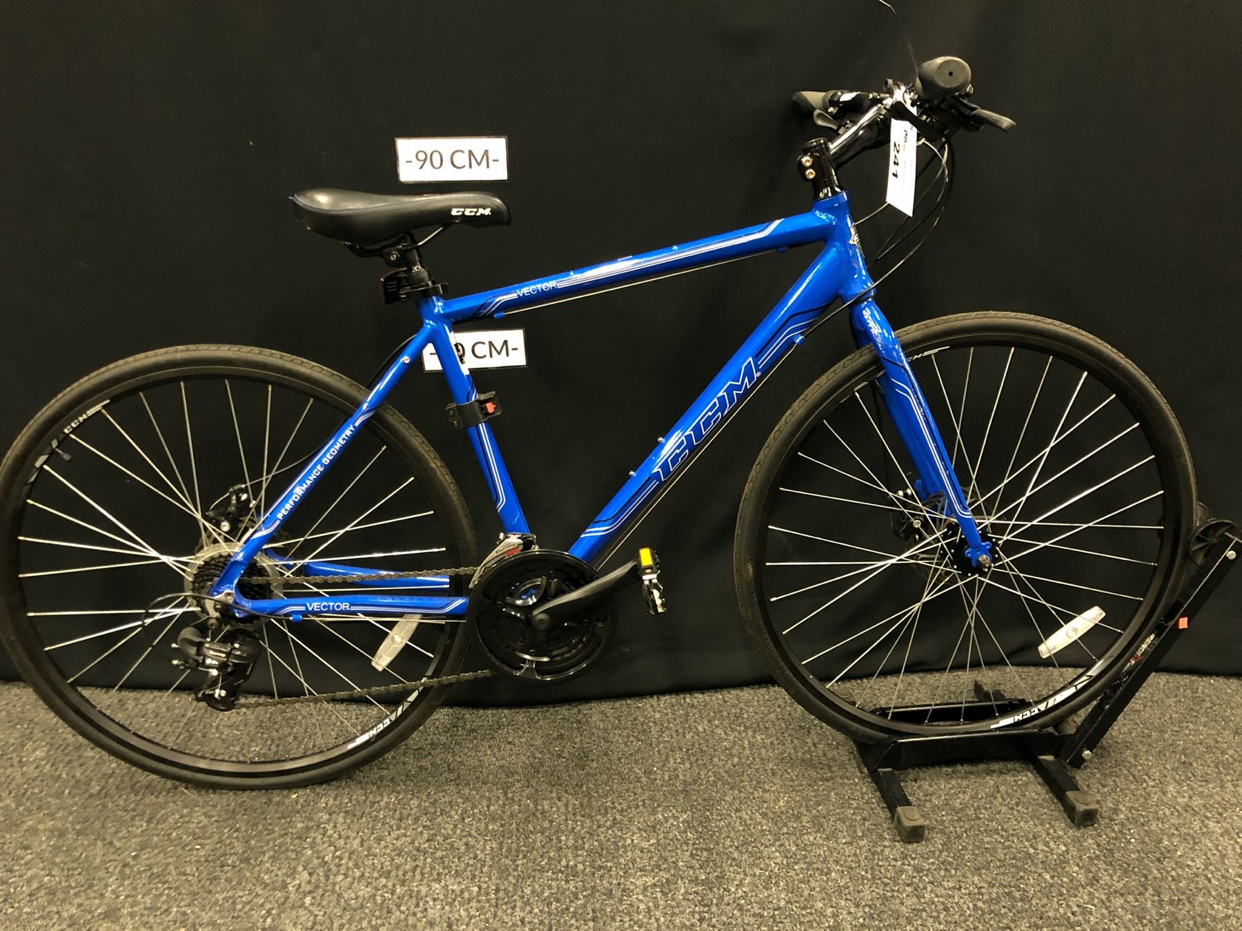 Ckm Vector BLUE CCM VECTOR 21 SPEED HYBRID TRAIL BIKE WITH FRONT AND REAR DISC ...