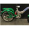 Image 2 : GREEN AND GREY DMO PHONAK 6 SPEED FULL SUSPENSION FOLDING BIKE, FRONT BRAKE NEEDS ADJUSTMENT