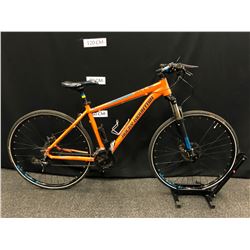 ORANGE ROCKY MOUNTAIN SOUL 27 SPEED FRONT SUSPENSION TRAIL BIKE WITH FRONT AND REAR HYDRAULIC DISC