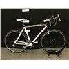 Image 1 : WHITE AND BLACK OPUS SEKHMET 20 SPEED ROAD BIKE WITH FRONT AND REAR DISC BRAKES, SECONDARY BRAKE