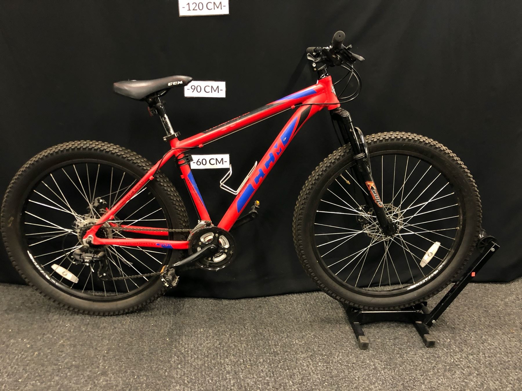 Ccm Cycle RED CCM TRAILHEAD 21 SPEED FAT TIRE FRONT SUSPENSION TRAIL BIKE WITH ...