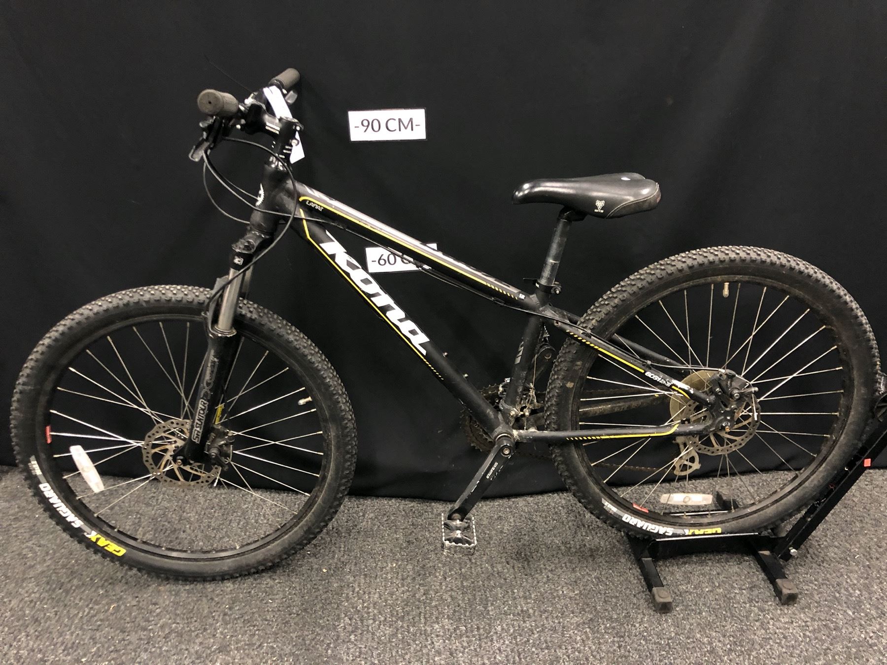 BLACK KONA LANAI 24 SPEED FRONT SUSPENSION MOUNTAIN BIKE WITH FRONT AND REAR DISC BRAKES, 13