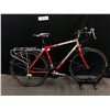 Image 1 : RED AND BROWN DEVINCI DESTINATION 27 SPEED ROAD BIKE