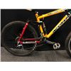 Image 2 : GREEN AND YELLOW KONA STINKY FIVE 8 SPEED FULL SUSPENSION MOUNTAIN BIKE WITH FRONT AND REAR DISC