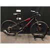 Image 1 : BLACK AND RED MEC ACE  21 SPEED FRONT SUSPENSION KIDS MOUNTAIN BIKE WITH FRONT AND REAR DISC
