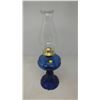 Image 1 : COBALT BLUE COAL OIL LAMP