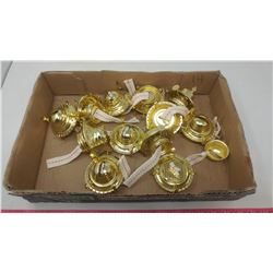 LOT OF TWELVE #2 COAL OIL LAMP BURNERS AND COLLARS