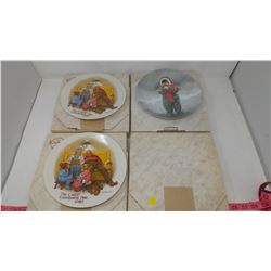FOUR COLLECTOR PLATES - 1 WINTER ANGEL UNOPENED