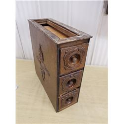 Antique sewing machine drawers, ornate #1