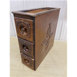 Antique sewing machine drawers, ornate #2