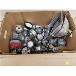 Large lot of assorted gauges and tail light