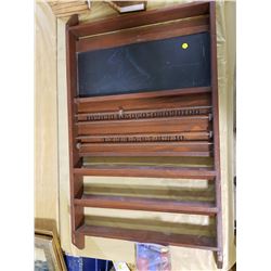 Large scoreboard with shuffleboard rocks