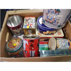 BOX OF COLLECTOR TINS