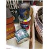 Image 2 : LOT OF OIL TINS IN BOX (MOLINE, B/A, PRESTONE)