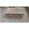 Image 1 : WOODEN TRUNK ON CASTERS 30W X 16D X 19H"
