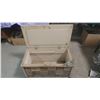 Image 2 : WOODEN TRUNK ON CASTERS 30W X 16D X 19H"