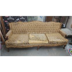 SOFA AND CHAIR (FRENCH PROVINCIAL FOR REUPHOLSTERING)