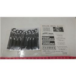 COUNTRY MUSIC PHOTO & MILLER BROTHERS ADVERTISING 1954