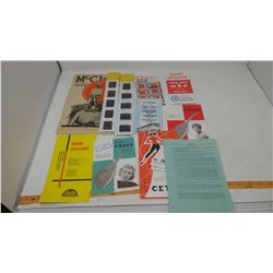 ASSORTED PAPERS & SLIDES
