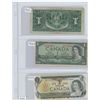 Image 1 : 1937,1954,1973 CANADIAN $1.00 BILLS